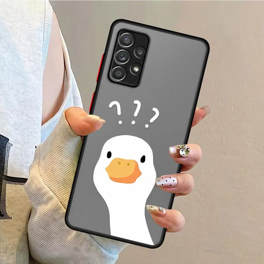 Cartoon Doubt Duck Soft Cover Phone Case