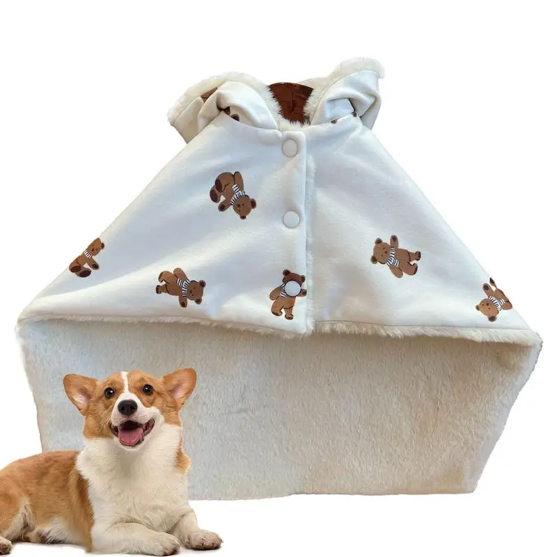 Pet Blanket For Cats Bear Pattern Soft Kitten Blanket Cat Cloak Blanket Puppy Blanket Dog Blanket Pet Blanket For Bed Couch Car 1