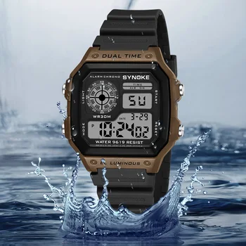 Digital Watches Men Sports Luminous Multifunction Waterproof Women Wristwatch Outdoor and Running Student Seven Lights Synoke 1