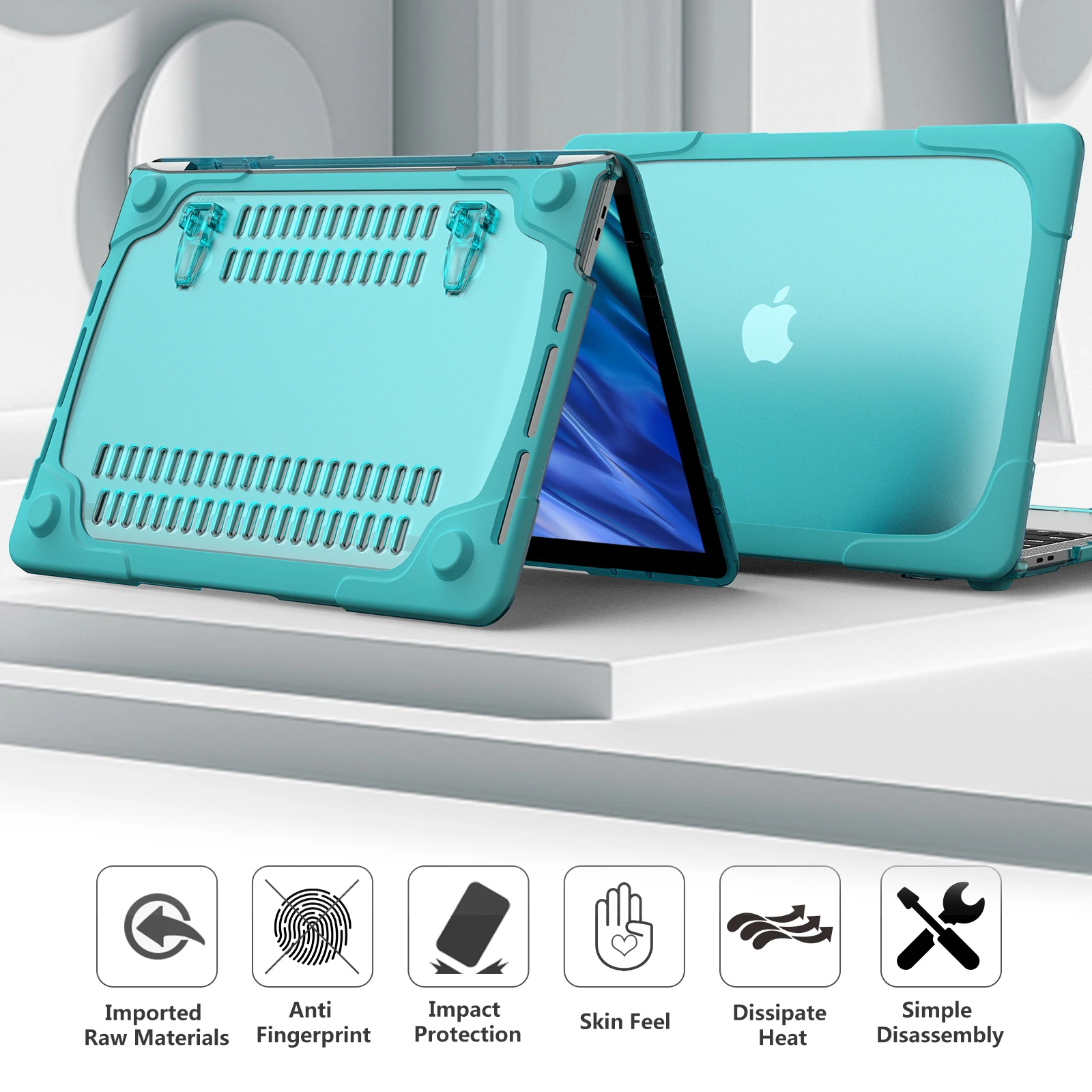 Estojo à Prova de Choque para Laptop para Macbook Pro 14 Capa Protetora Air 13.3 A1932 A2681 Pro 13 m1 m2 A2289 A2251 A2338 - Imagem 5