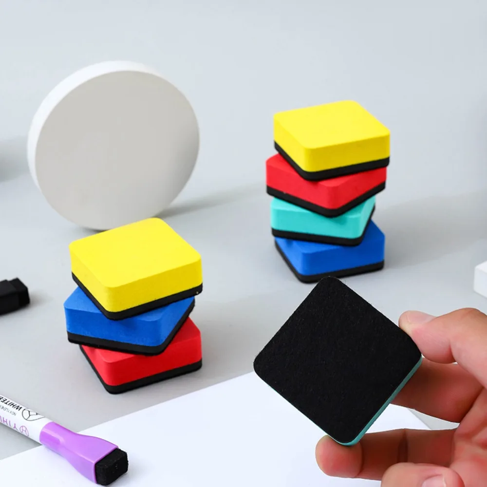 2pcs Office Supplies Magnetic Whiteboard Eraser blackboard eraser Square Dual-color EVA Felt Marker Cleaner Meeting Room magnetic whiteboard erasers