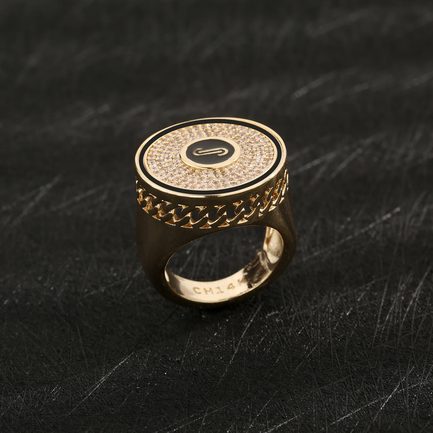 Round men's and women's rings size 7/8/9 fashionable and simple men's women's business decorative jewelry