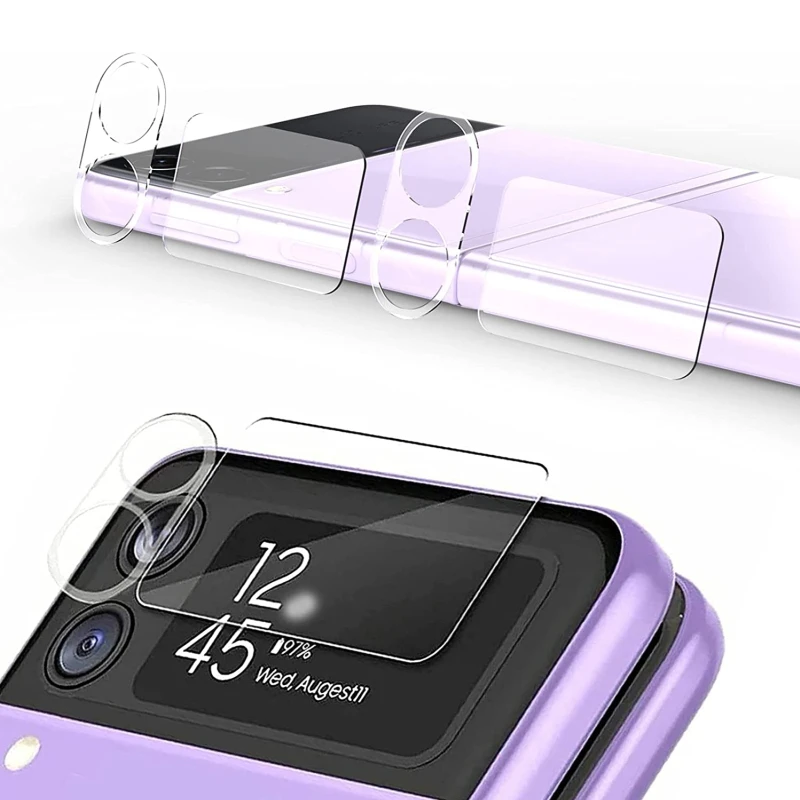 Per Samsung Galaxy Z Flip 3 Flip4 5G Obiettivo Della Fotocamera Vetro E Protezione Dello Schermo Posteriore Pellicola Antigraffio Flip4 Per Galaxy Z F