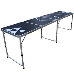 2.4M Red Cup Pong Portable Beer Pong Beirut Game Table - 8 Feet Long - comes with ball rack, bottle opener and 6 pong balls