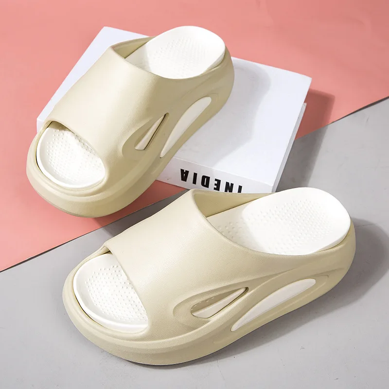 Women Platform Flat Sandals Soft Pool Beach Nonslip Cushioned Shower Shoes