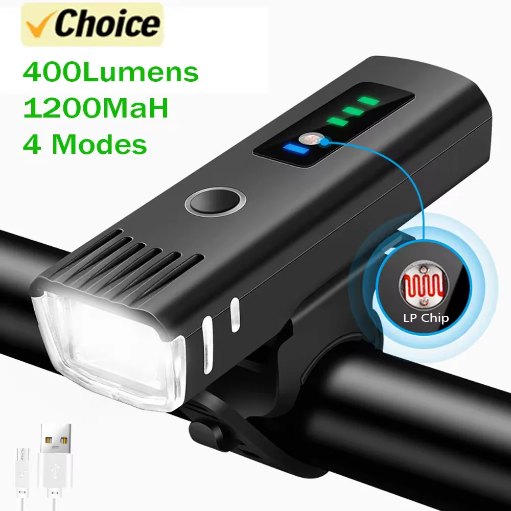 Ultra-Bright USB Rechargeable LED Bike Headlight - 1000LM Front Bicycle Lamp