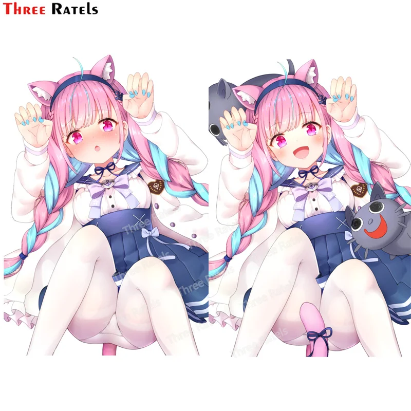 

Three Ratels E850 Minato Aqua и Neko Hololive аниме брендовые наклейки индивидуальные автомобильные аксессуары