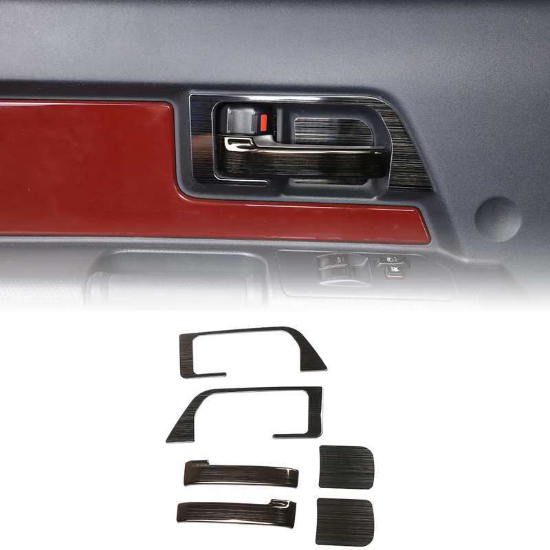 

For Toyota FJ Cruiser 2007-2021 Stainless steel Car Door Inner Door Handle Door Bowl Decoration Sticker Car Interior Accessories