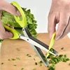 Seaweed shredder multi-layer cooking scissors kitchenmulti-functional stainless steel three-layer five-layer green onionscissors 2