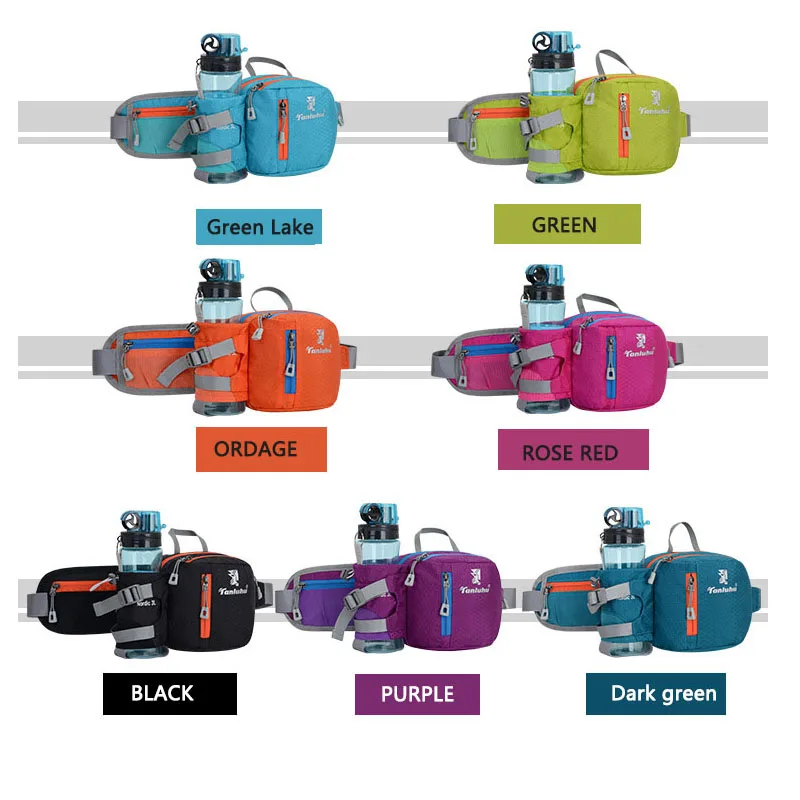 Running Bag Waist Belt Pack Outdoor Marathon Gym Sport Fitness Water Bottle Pouch Fanny Waist Pack Riding Cycling Phone Pocket 2