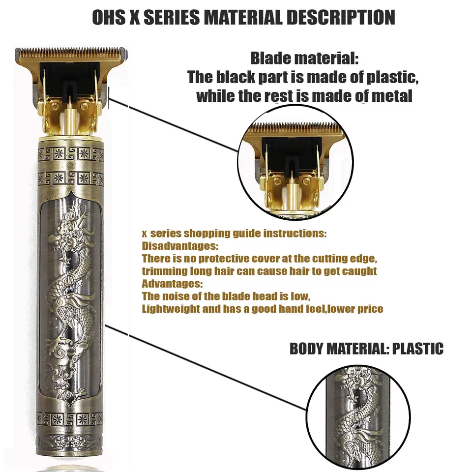 OHS 電気バリカンプロフェッショナル USB コードレスバリカンプロフェッショナルひげトリマーヘアカットグルーミングキットヘアカット機 -  AliExpress ヘアカット機バリカン充電式ひげシェーバープロフェッショナル電動ヘアトリマー男性用理容室(DragonA-no box)