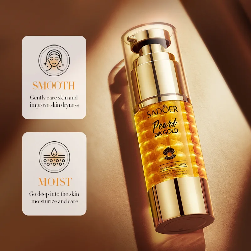 24K Golden Pearl Collagen Whitening and Moisturizing Face Essence Face Cream Gold Lotion and 24K Eye Cream  freckle removal 3