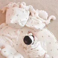 Cute Bear Embroidery Diaper Bag Nappy Organizer Cotton Mommy Bag Newborn Baby Kids Storage Bags Basket for Laundry Clothes Toys 6