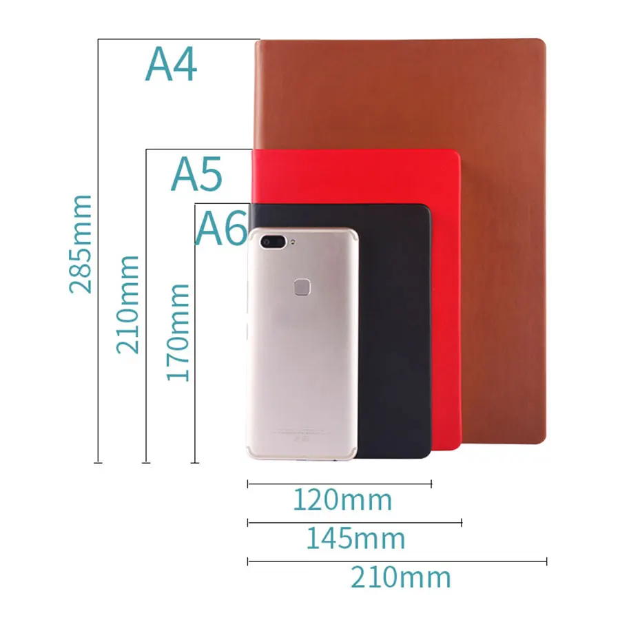Super Thick Notebooks Agenda Planner 660 pages Blank inner PU Leather Soft Cover Sketchbook Journal Diary notebook Stationery 5