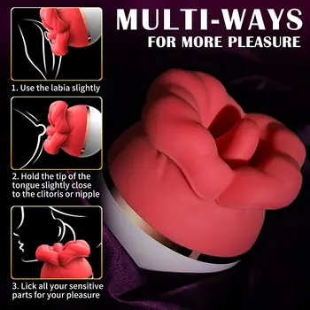 HESEKS Tongue Licking Vibrator for Women Suction Stimulator Nipple Clitoral Blowjob Female Masturbator Sex Toys