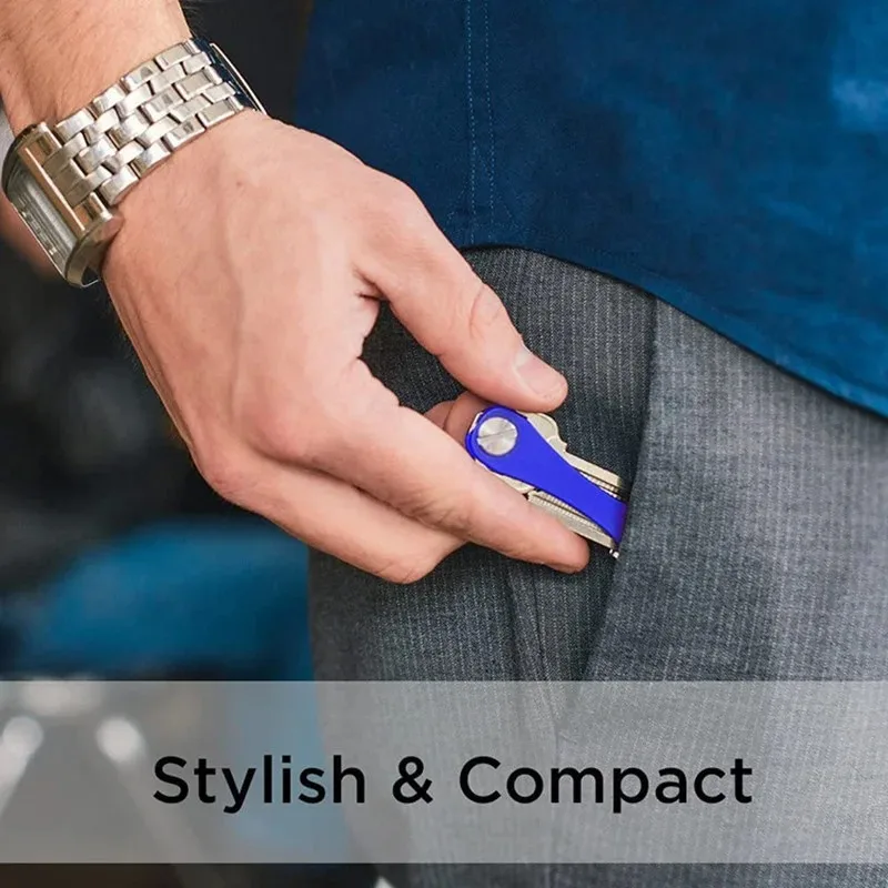 Key Organizer Smart Key Chain Wallet Metal Key Box Compact Clip Storage Outdoor