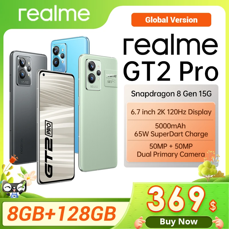 Global Version Realme Gt 2 Pro 5g Smartphone Snapdragon 8 Gen 1 Sony Imx766 Camera 6.7"120hz 2k Display 65w Superdart 5000mah - Mobile Phones - AliExpress - 200 лучших товаров с Али