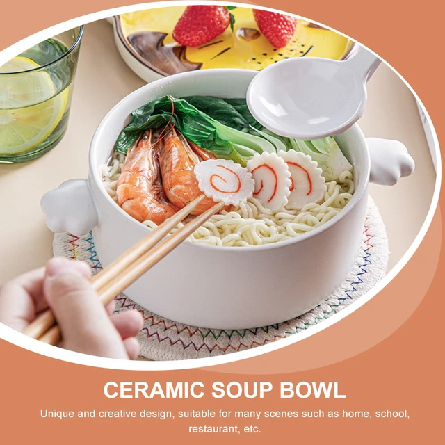 Soup Bowls for Food Ceramic Soup Bowl Porcelain Household Utensils for  Kitchen Soups Large Ramen Supplies Accessories Tableware - AliExpress