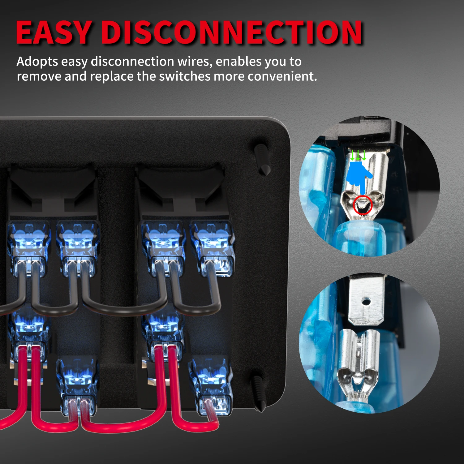 2 3 4 5 6 8 Gang Waterproof Marine Switch Panel 12V 4.2A Dual USB Charger Socket LED Digital Voltmeter For Truck RV Boat