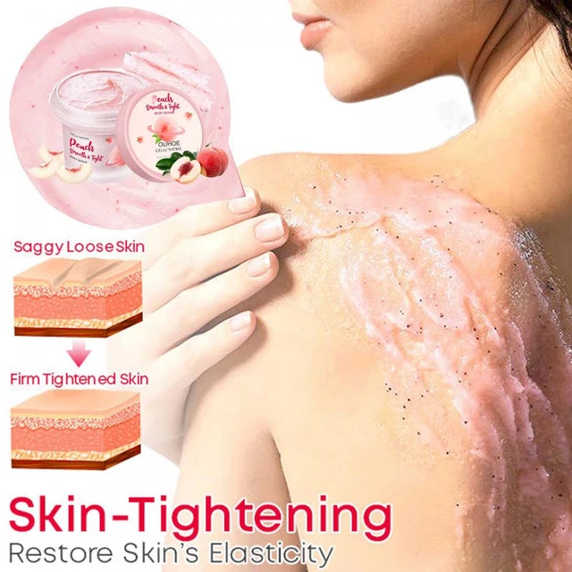 100g Peach Body Whitening Scrub Deep Cleansing Dead Skin Removal