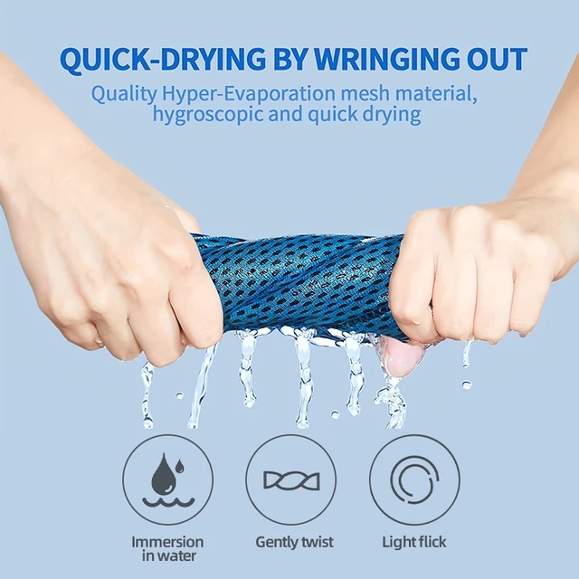 Cooling Towel Instant Relief Microfiber Cool Towels Chilling Neck Wrap Ice Cold Rags for Sports Fitness Camping Cycling Hiking 5
