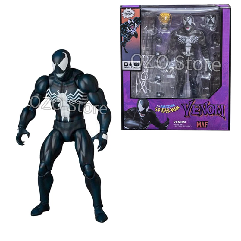 Mafex 088 Venom Action Figure Spider-Man Venom Carnage Change Face Statue Joint Movable Collection Model Toys Kids Gift