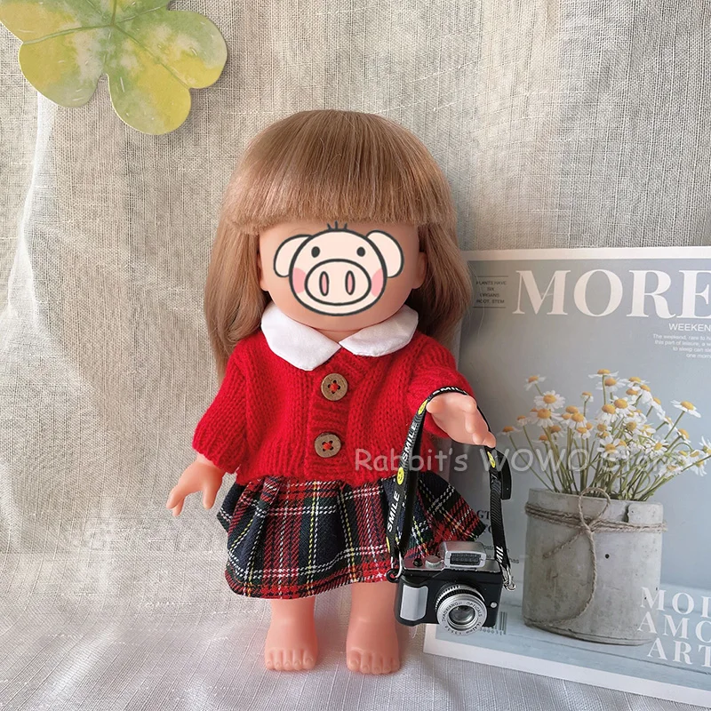 Doll Clothes Accessories for 25cm Mellchan Dolls Fit 1/6 BJD Doll Lovely Set Baby Dress Headwear Christmas Gift barbie doll clothes,doll clothes accessories,doll clothes,doll accessories