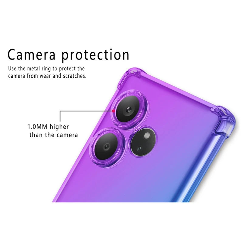 Four-Corners Shockproof Gradient TPU Protective Phone Case