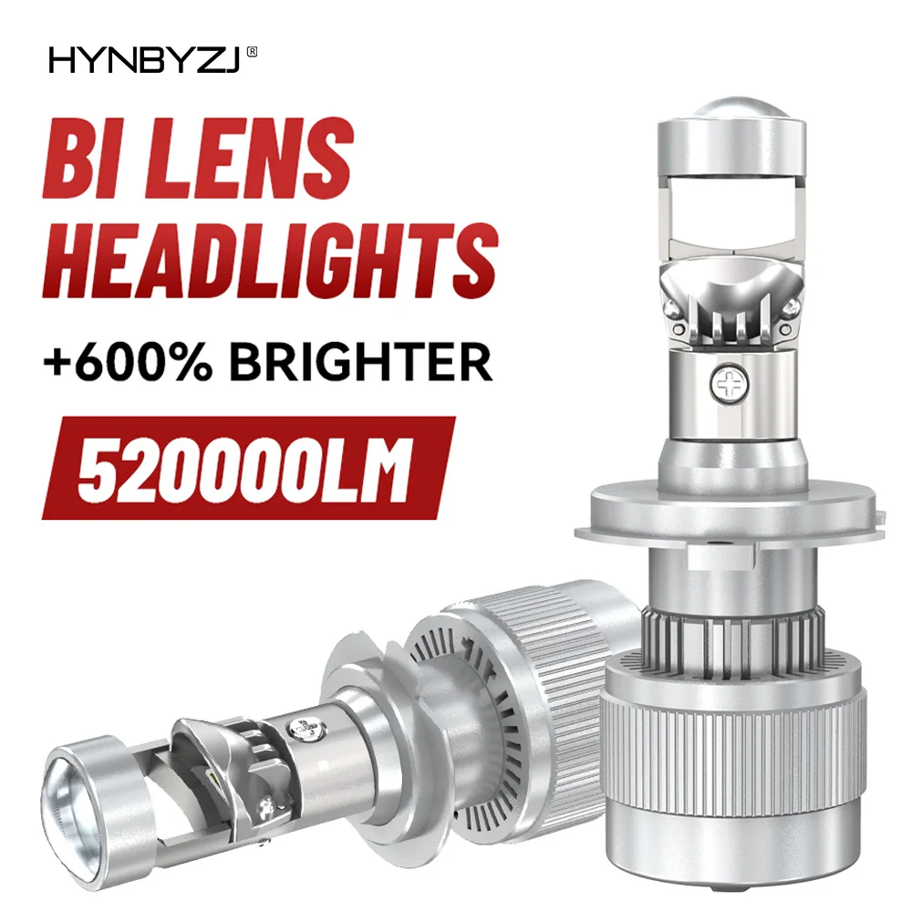 

HYNBYZJ H4 H7 Bi светодиодный объектив проектора 520000LM 680W светодиодный фары 4300K 6500K лампы H8 H9 9005 9006 HB3 HB4 H11 9012 Автомобильные фары
