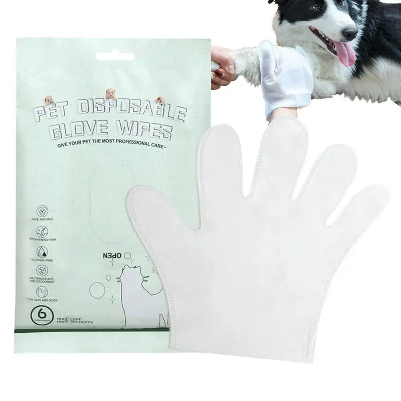 

Dog Body Wipes Eye Tear Ear Stain Remover Cleaning For Pets Portable Washing Gloves Gentle Deodorizing Wipes For Grooming