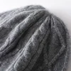 Sparsil 100%Pure Wool Women's Winter Hat 2023 Warm Wool Beanie Bonnet y2k Rhombus Luxury Cashmere Beanies For Lady Knit Skullies 4