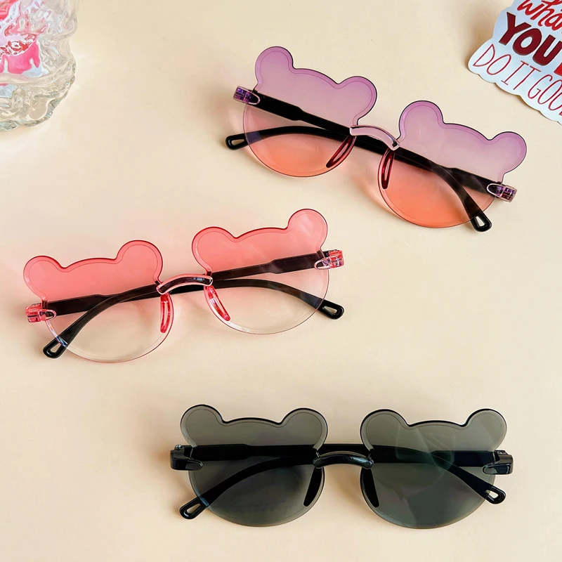 Kids Sunglasses Children Girls Beautiful Bear Shape Colors UV400 Sunglasses Baby Cute Outdoor Sun Protection Sunglasses Girl Sun Glasses
