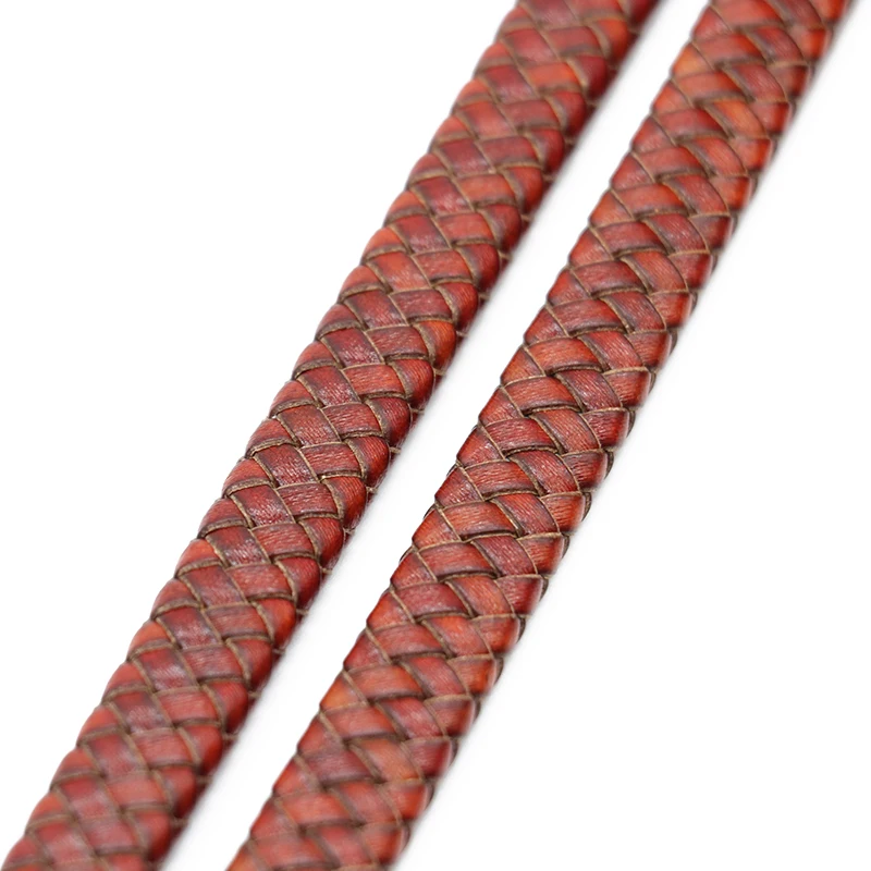 Vintage Black and Brown Genuine Braided Leather Cords