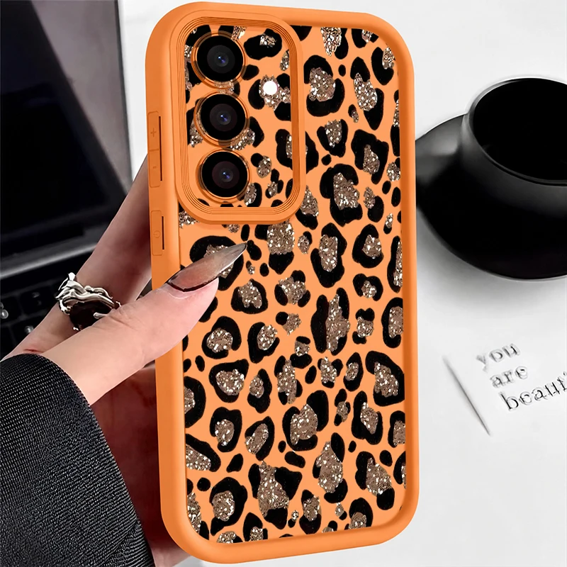 Brown Leopard Print TPU Phone Case Cover