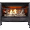 Ventless 25,000BTU Space Saving Free Standing Dual Fuel Fireplace with Built In Thermostat Control Heats up to 1,100 Square Feet 4