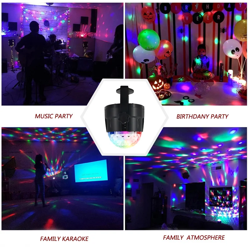 RGB Strobe Disco Ball Light 5