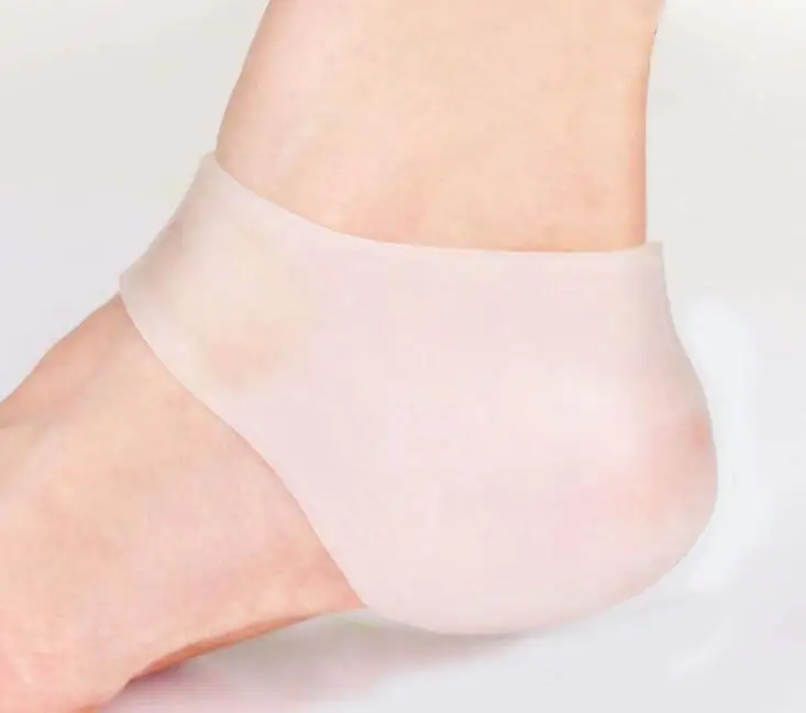 1 Paar Silikonsocken Fersenschutzhülse Fersenspornpolster Linderung Plantarfußpflege Hautreparatur Anti-Riss-Pad Halbe Yard-Socken – Detail 11
