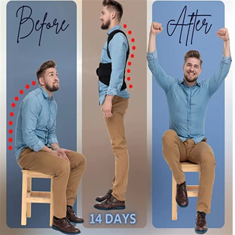 Back Waist Posture Corrector Adjustable Adult Correction Belt Waist Trainer Shoulder Lumbar Brace Spine Support Belt Vest