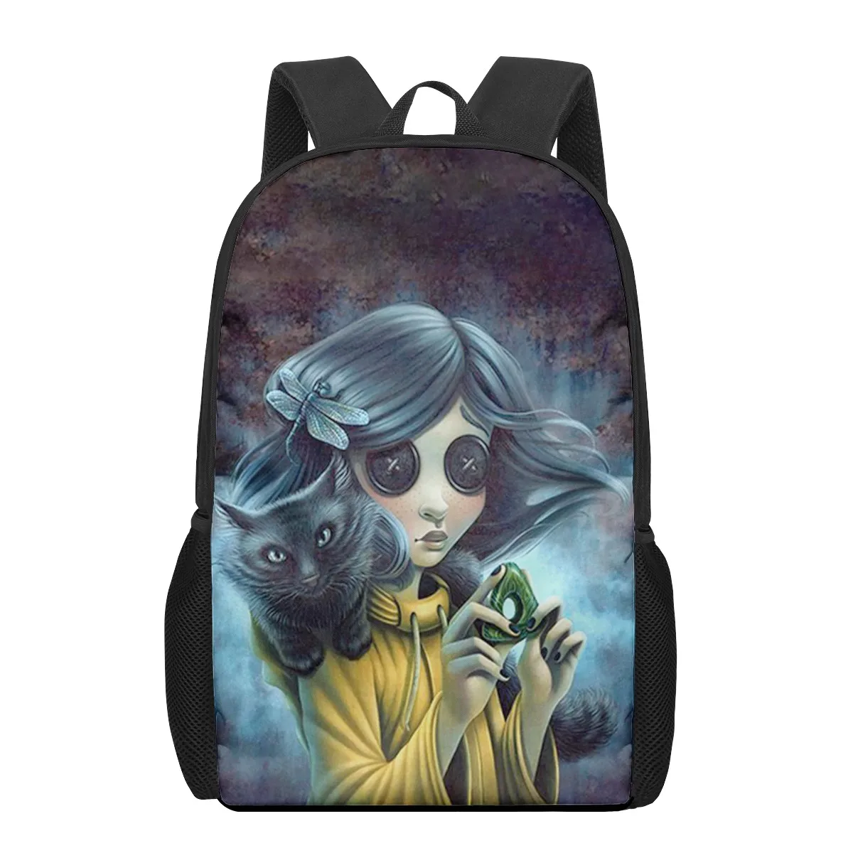 Coraline the Secret Door 3D Pattern School Bag for Children Girls Boys Casual Book Bags Kids Backpack Boys Girls Schoolbags Bagp