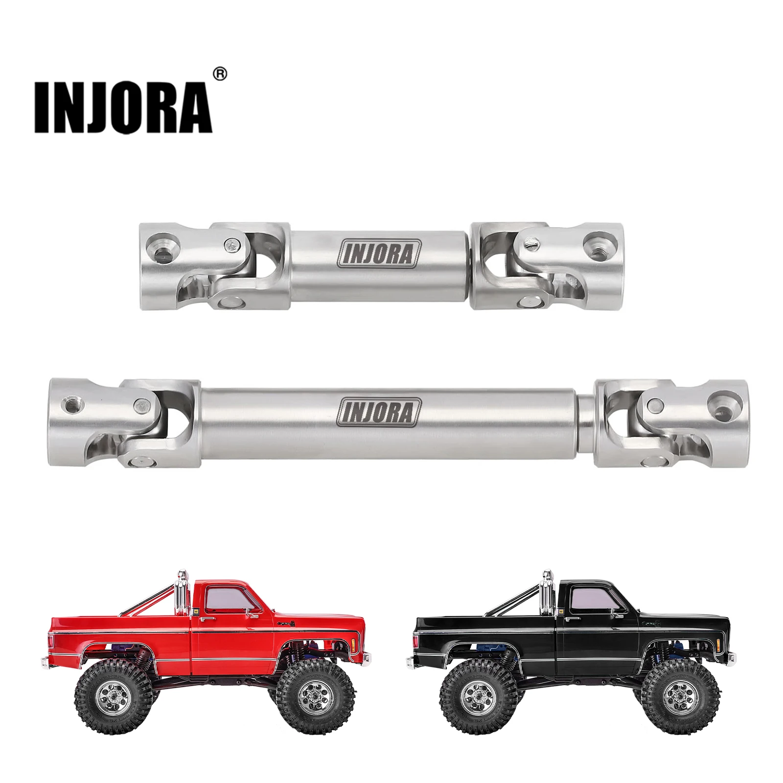 Alberi Di Trasmissione Centrali In Acciaio Inossidabile Injora Per 1/18 Rc Crawler Trx4M High Trail K10 (4M-72)
