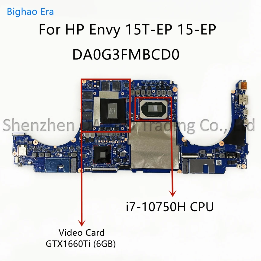 

L97393-601 для ноутбука HP Envy 15T-EP 15-EP, материнская плата DA0G3FMBCD0 с процессором Intel CoRe i7-10750H GTX1660Ti, видеокарта DDR4 6 ГБ