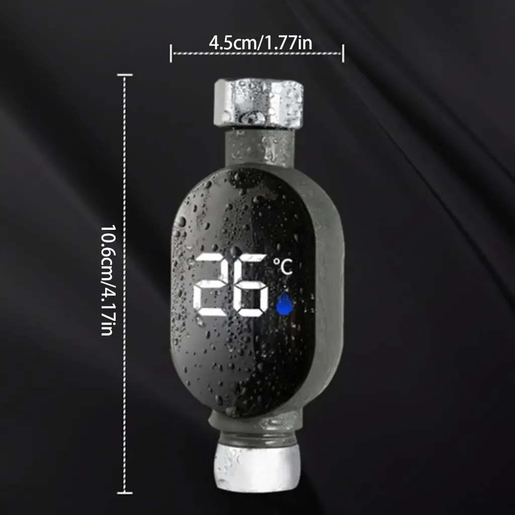 Black Bathroom Led Display 0~99Celsius Home Water Shower Thermometer Water Accurate Temperature Measurement Smart Meter Bathroom