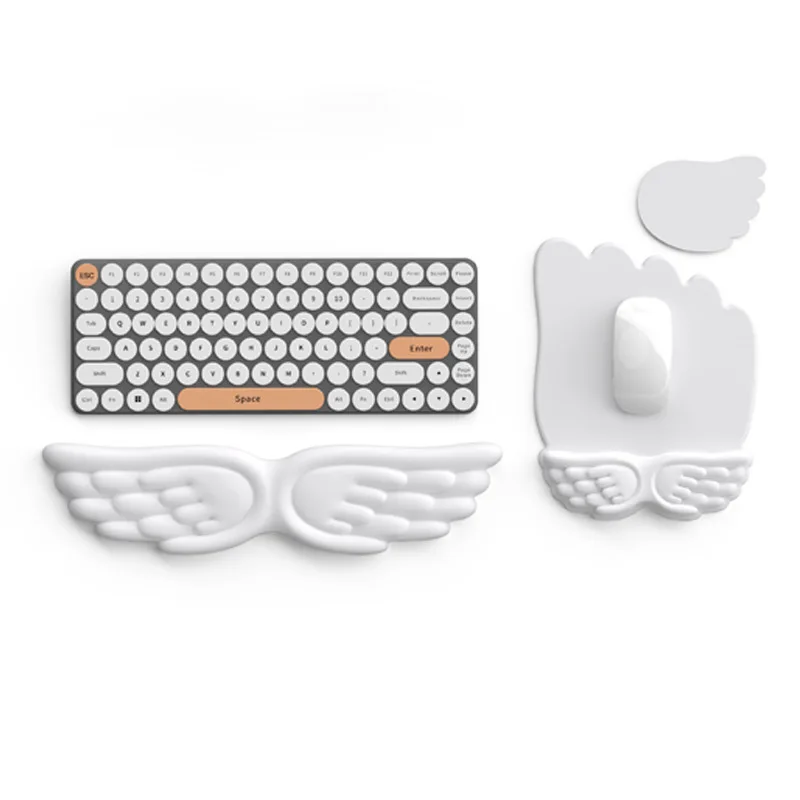 Mechanical Keyboard Mouse Wrist Rest Computer Keyboard Laptop Angel Wing Memory Foam Mouse Cushion Support Pad Wrist Support — view 6