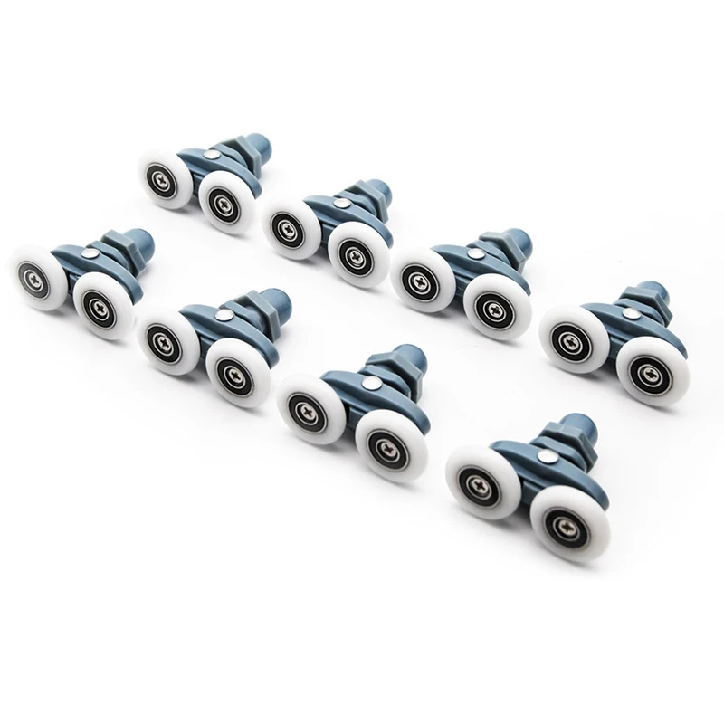 Shower Room Rollers 4pcs-8pcs/set 23mm 25mm Sliding Shower Cabin Glass Door Bearing Roller Pulley Runner Double Swaying Pop Up