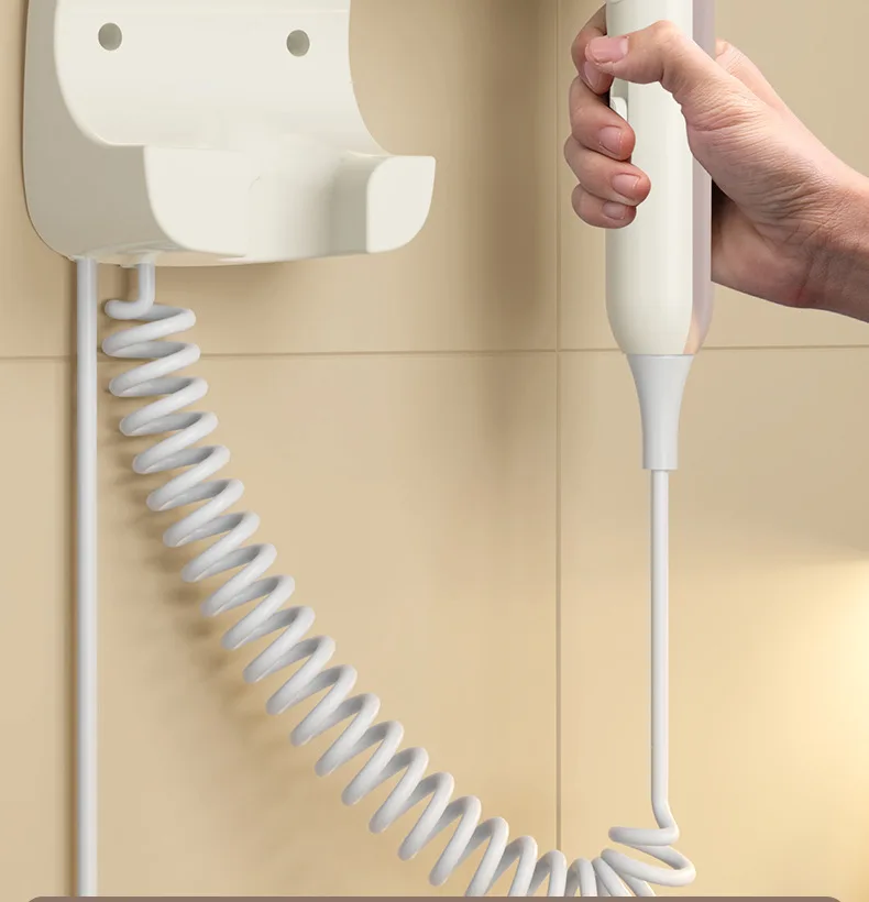 Blue Light Negative Ion Wall Mounted Hair Dryer 1800W High-Power Non-Punching fo