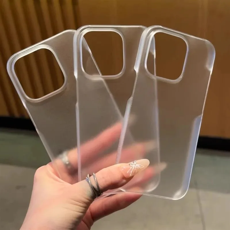 Sleek & Durable Ultra Thin Translucent Phone Case - Shockproof Frameless Clear Cover