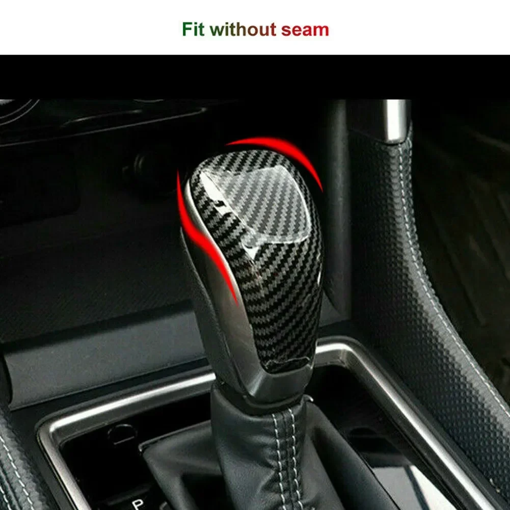 1 Pcs Gear Shift Cap For Subaru Crosstrek Forester Impreza Carbon Fiber Gear Shift Lever Knob Cover Dry Carbon Speed