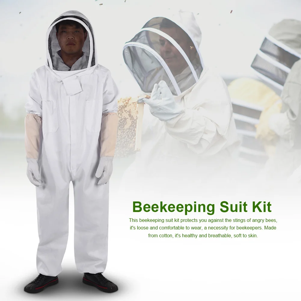 Professional Beekeeping Protective Suit Gloves Beekeeper Protect Equipment Jumpsuit