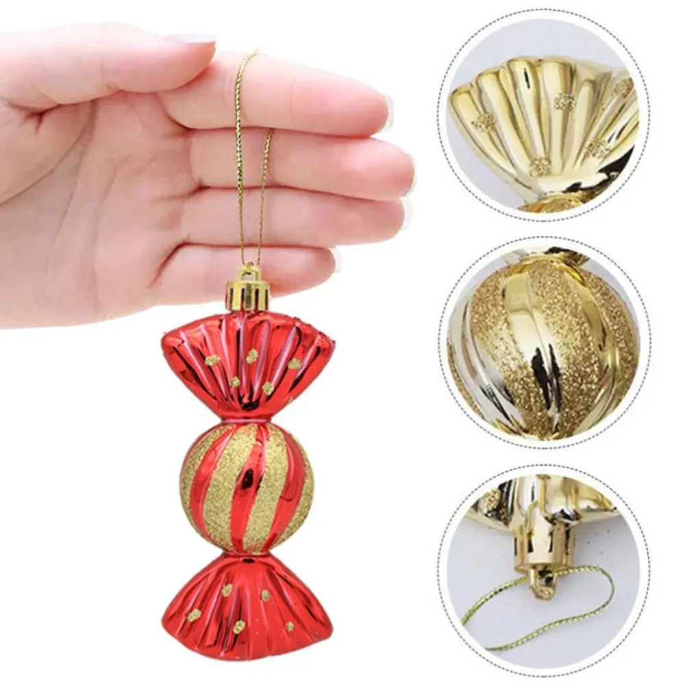 3/6Pcs Christmas Tree Mini Candy Cane Hanging Holiday Party Ornament DIY Decor Cute Party Decorations Gifts Home Supplies