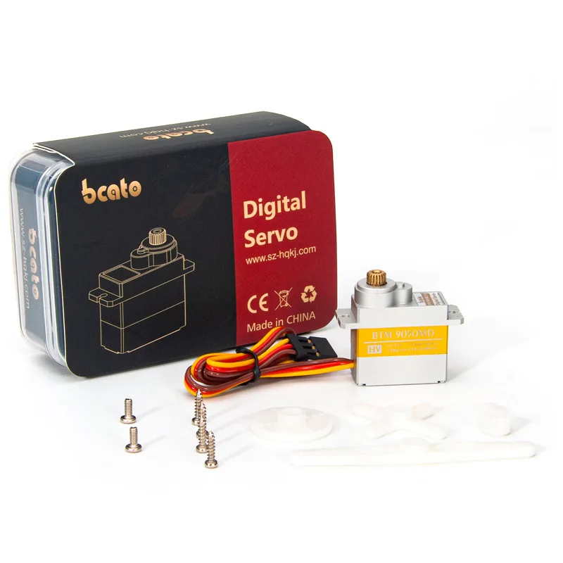 

Bcato BTM9050MD HV 9g Digital Full Metal Gear Servo Coreless Motor 3.9kgf.cm At 6.0V 5.7kgf.cm At 8.4V for Rc Car Boat Robot